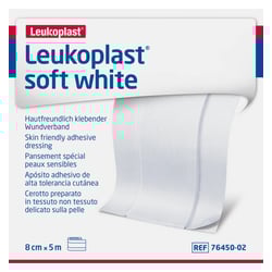 Leukoplast soft white Pflaster 8cm x 5m Rolle