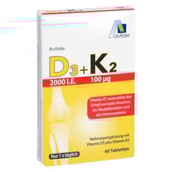 Vitamin D3+K2 2000 I.E.