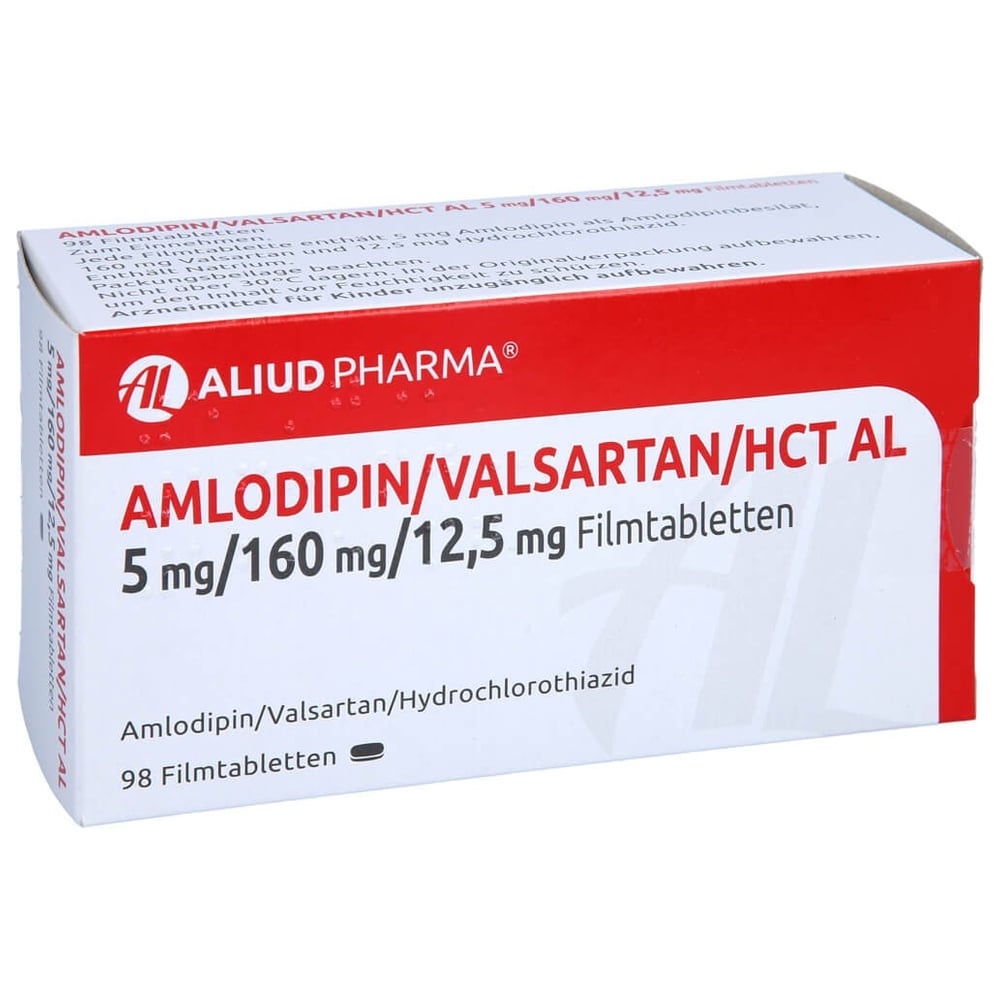 Amlodipin/Valsartan/HCT AL 5 mg/160 mg/12,5 mg