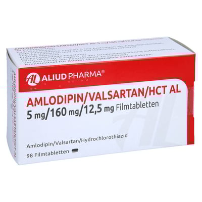 Amlodipin/Valsartan/HCT AL 5 mg/160 mg/12,5 mg