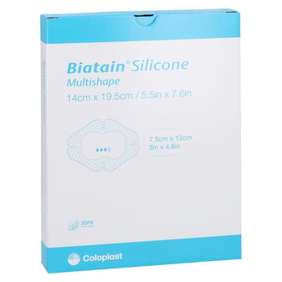 Biatain Silicone Schaumverband Multishape 14x19,5 cm Avitamed Produktbild 1