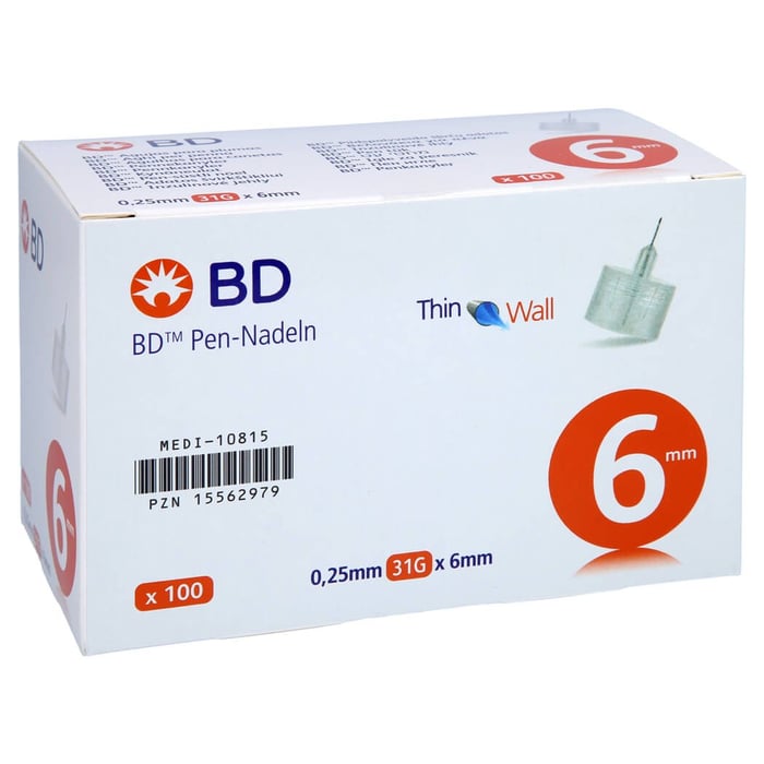 Bd Pen-nadeln 0,25x6 mm