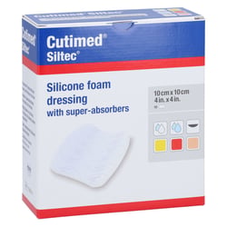 Cutimed Siltec Schaumverband 10x10 cm nicht haftend