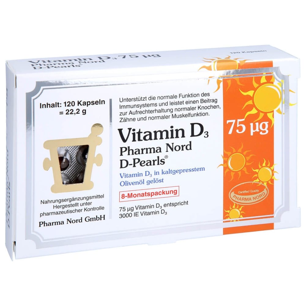 Vitamin D3 75 ug Pharma Nord D-Pearls