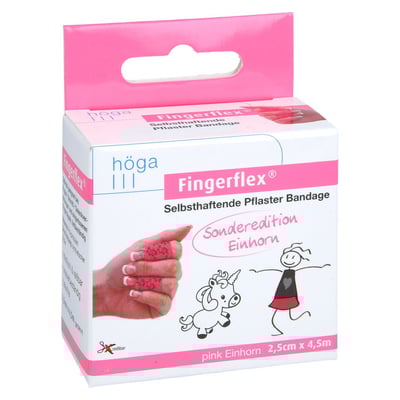 FINGERFLEX 2,5 cmx4,5 m pink Einhorn latexfrei