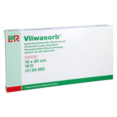 Vliwasorb superabsorb.Saugkomp.steril 10x20 cm