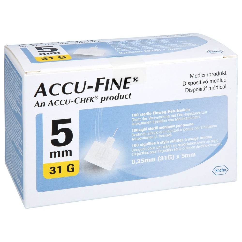 Accu Fine sterile Nadeln f.Insulinpens 5 mm 31 G