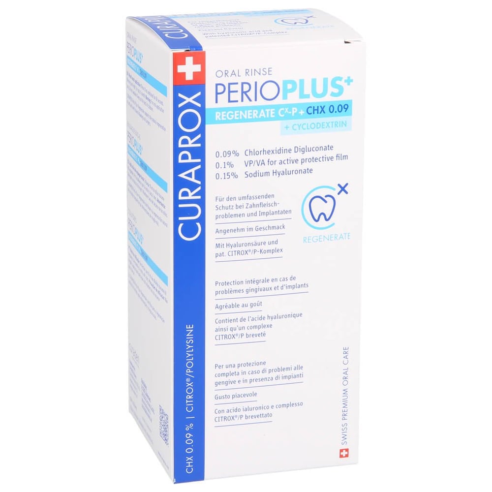 Curaprox perio Plus+ Regenerate Mundspül.CHX 0,09%
