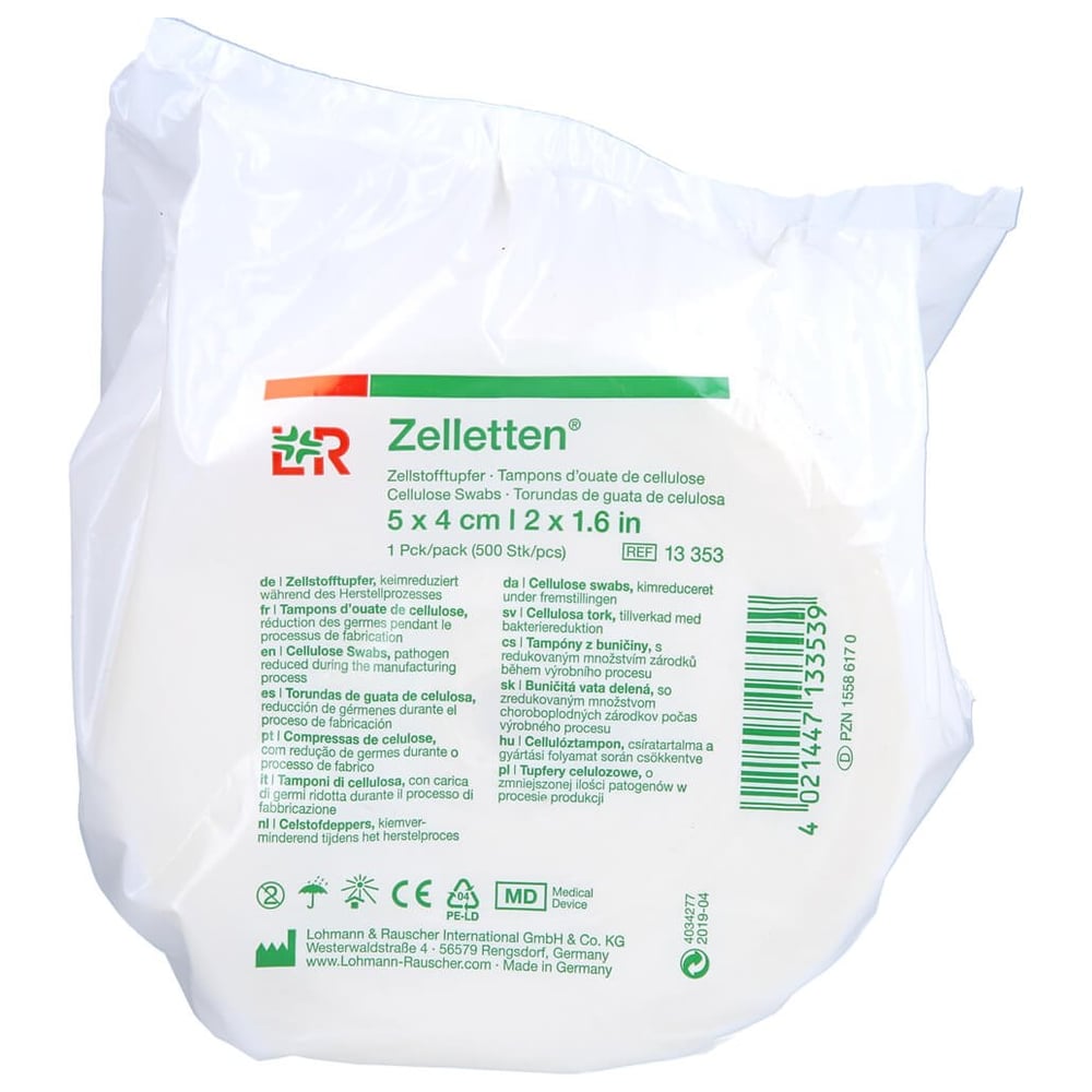 Zelletten Tupfer 5x4cm keimreduziert Rolle