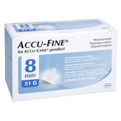 Accu-Fine sterile Nadeln f.Insulinspens 8 mm 31 G