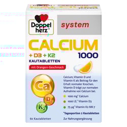 Doppelherz Calcium 1000+D3+K2 system