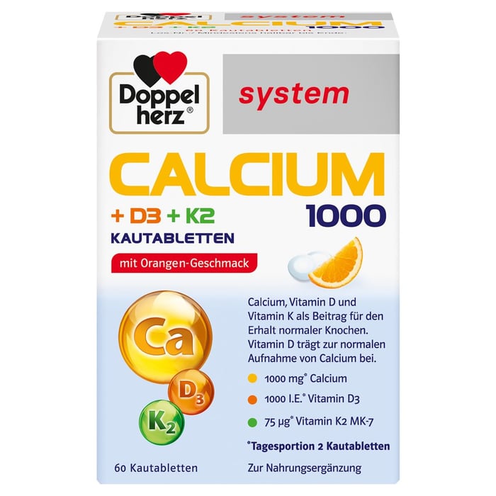 Doppelherz Calcium 1000+D3+K2 system
