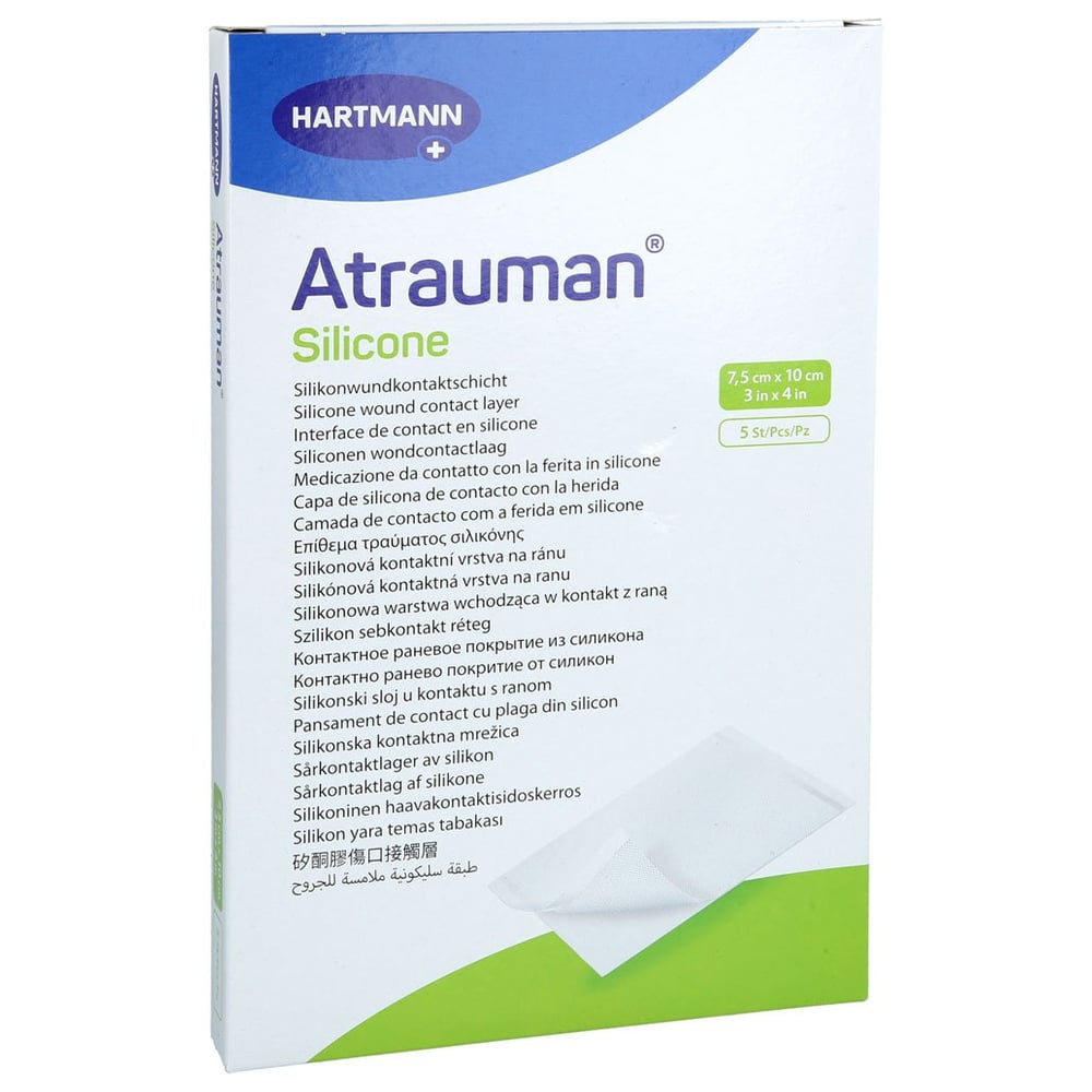 Atrauman Silicone steril 7,5x10 cm Kompressen
