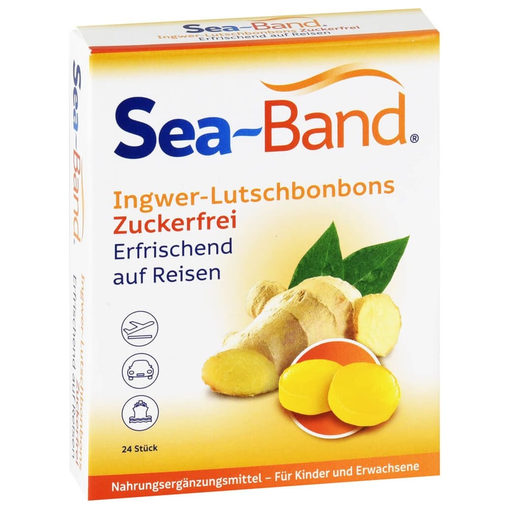 SEA-BAND Ingwer-Lutschbonbons zuckerfrei