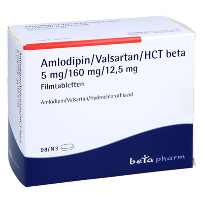 Amlodipin/Valsartan/HCT beta 5 mg/160 mg/12,5 mg Produktbild 1