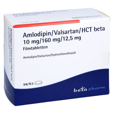 Amlodipin/Valsartan/HCT beta 10 mg/160 mg/12,5 mg Produktbild 1