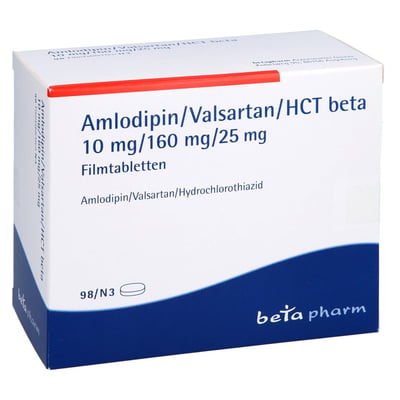 Amlodipin/Valsartan/HCT beta 10 mg/160 mg/25 mg Produktbild 1