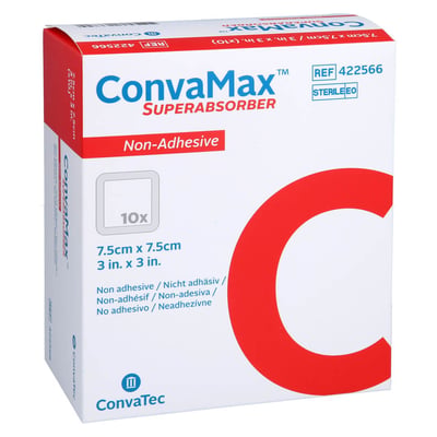 Convamax Superabsorber nicht adhäsiv 7,5x7,5 cm Produktbild 1