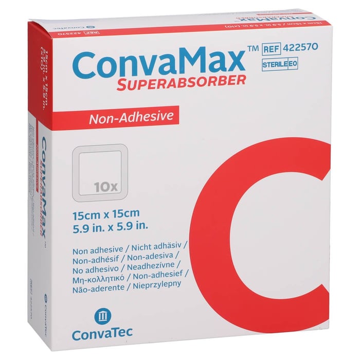 Convamax Superabsorber nicht adh siv 15x15 cm