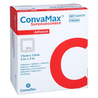 Convamax Superabsorber adhäsiv 7,5x7,5 cm Produktbild 1