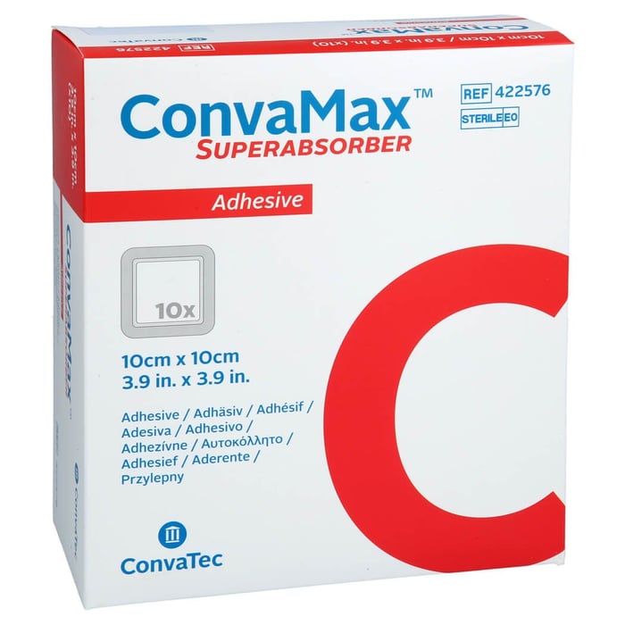 Convamax Superabsorber adh siv 10x10 cm