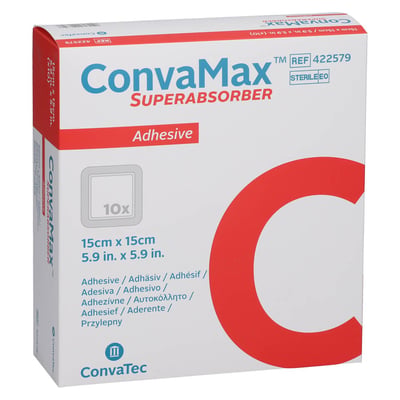 Convamax Superabsorber adhäsiv 15x15 cm Produktbild 1