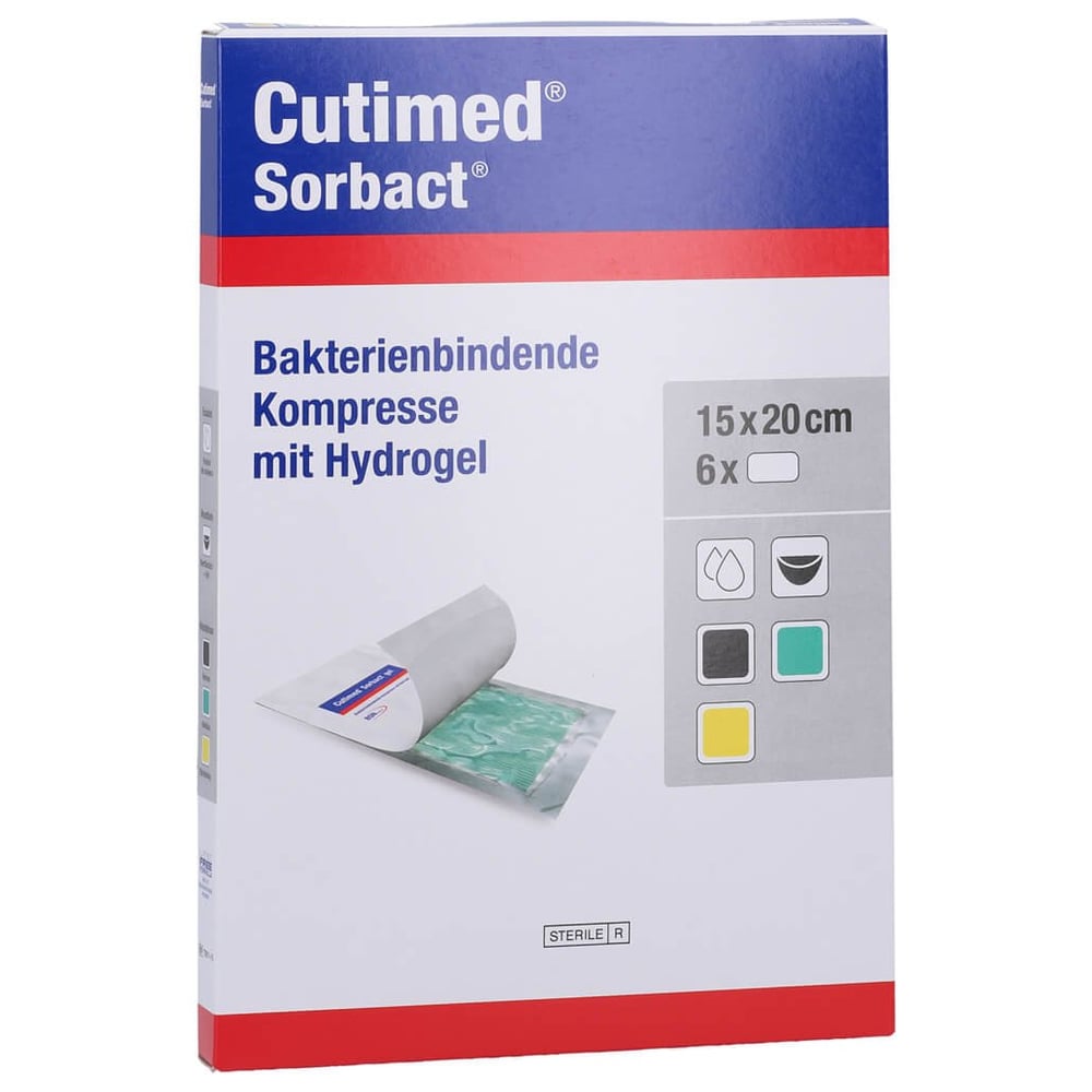 Cutimed Sorbact Gel Kompressen 15x20 cm