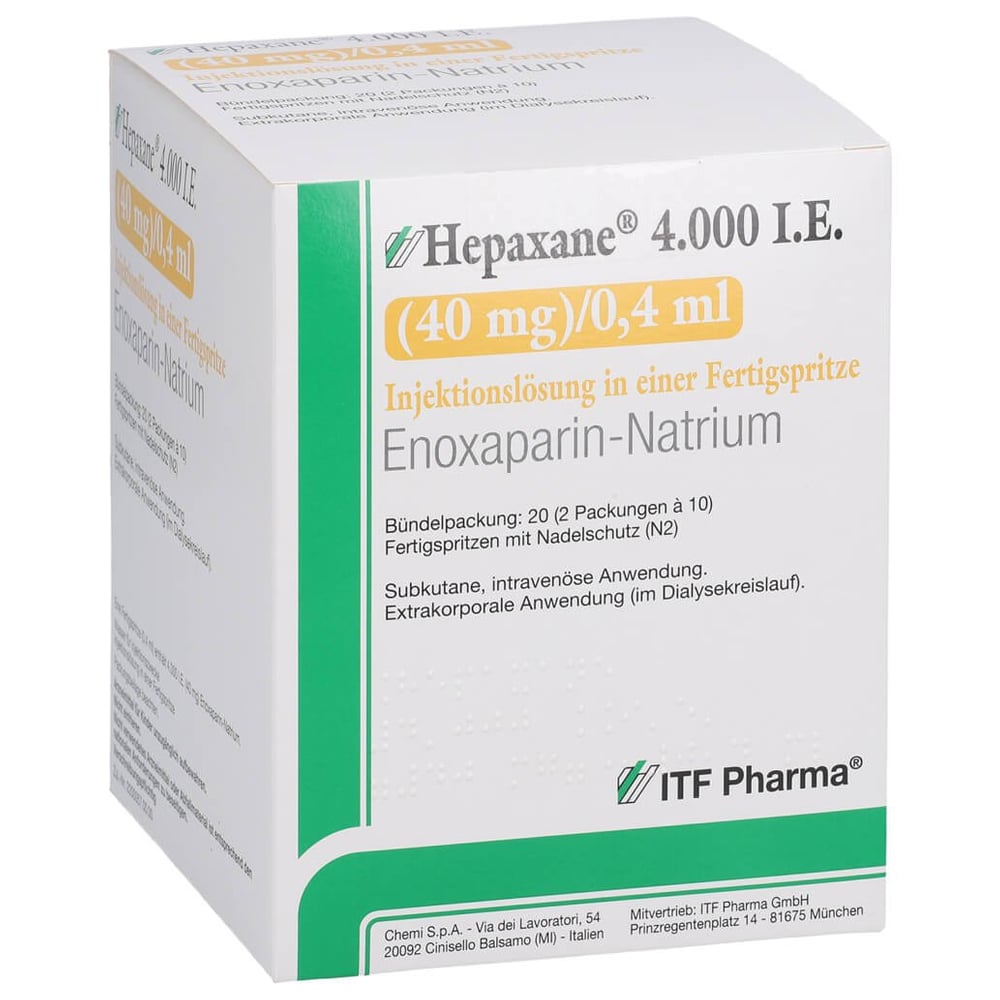 Hepaxane 4000 I.E. (40 mg)/0,4 ml Injektionslösung