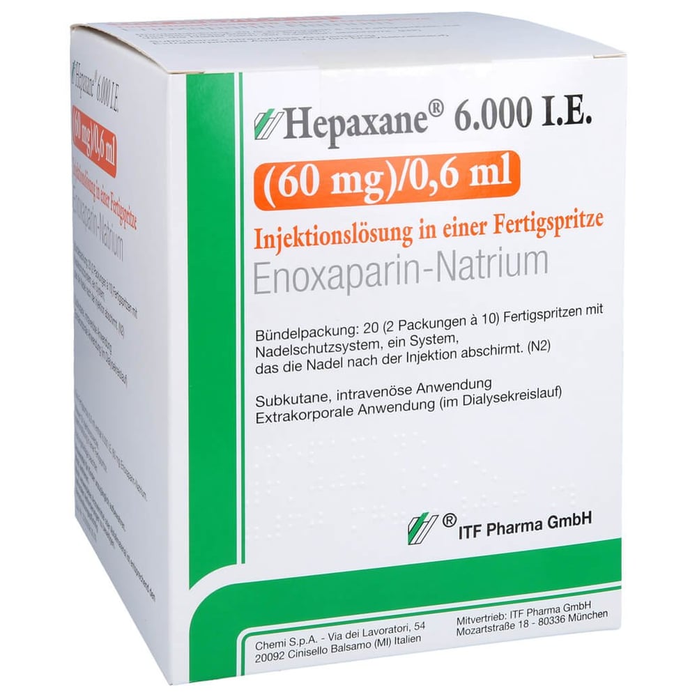 Hepaxane 6000 I.E. (60 mg)/0,6 ml Injektionslösung