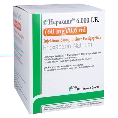 Hepaxane 6000 I.E. (60 mg)/0,6 ml Injektionslösung