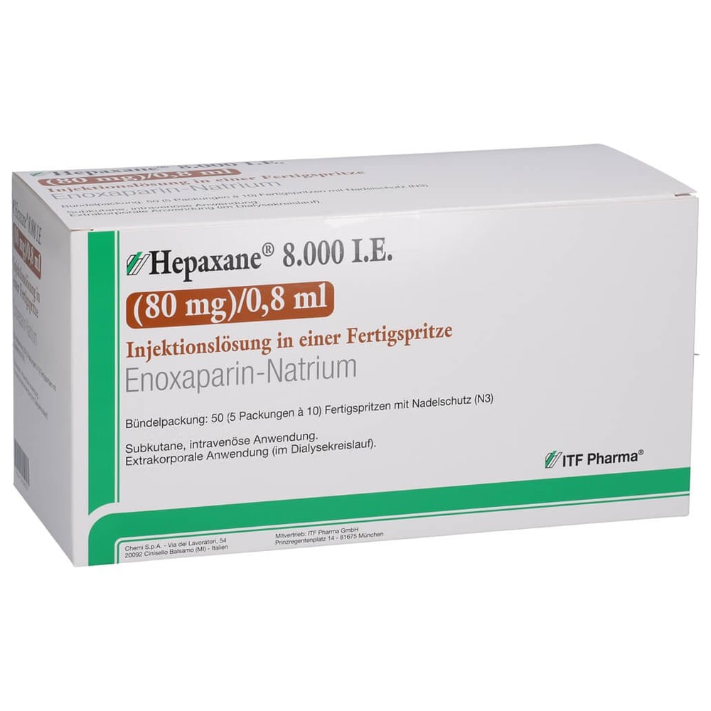 Hepaxane 8000 I.E. (80 mg)/0,8 ml Injektionslösung