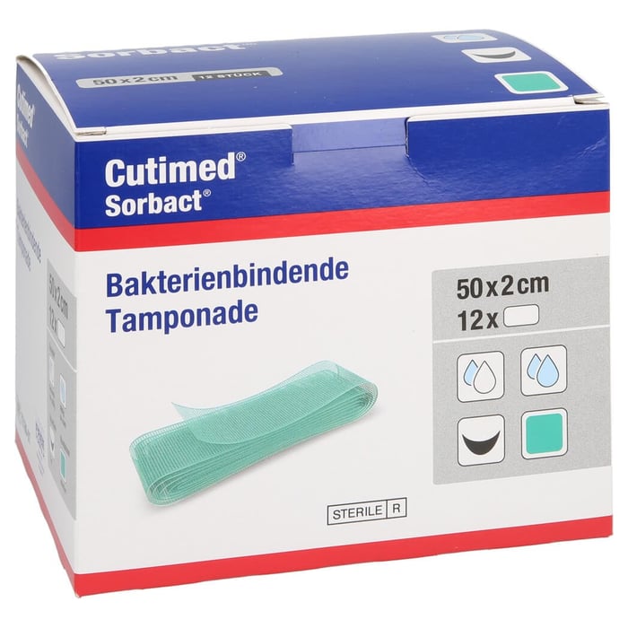 Cutimed Sorbact Tamponaden 2x50 cm