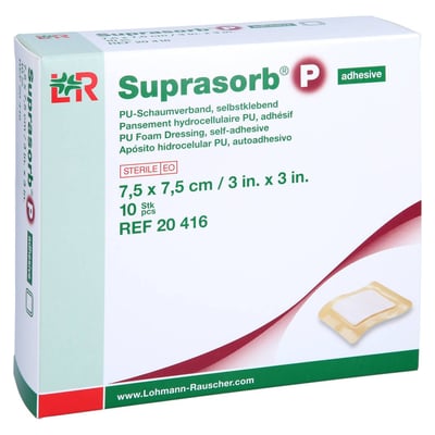 Suprasorb P PU-Schaumv.7.5x7.5 cm selbstklebend