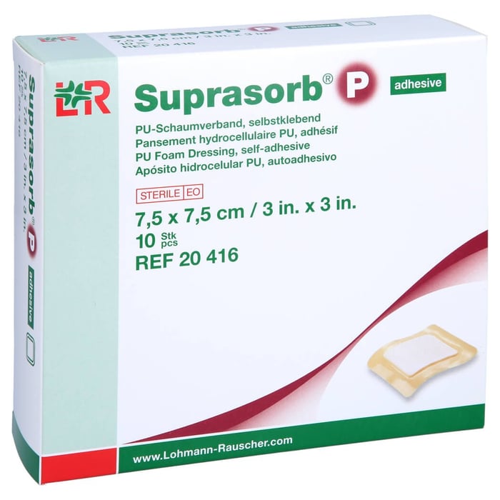 Suprasorb P PU-Schaumv.7.5x7.5 cm selbstklebend