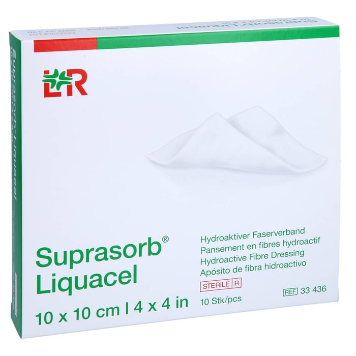 Suprasorb Liquacel hydroakt.Faserverb.10x10 cm