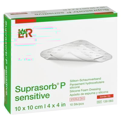 Suprasorb P sensitive PU-Schaum.bor.lite 10x10cm