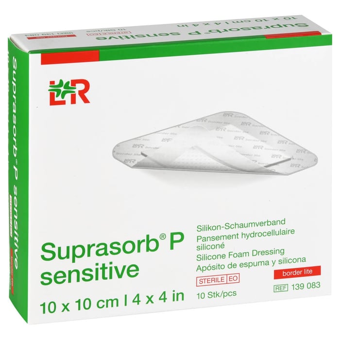 Suprasorb P sensitive PU-Schaum.bor.lite 10x10cm