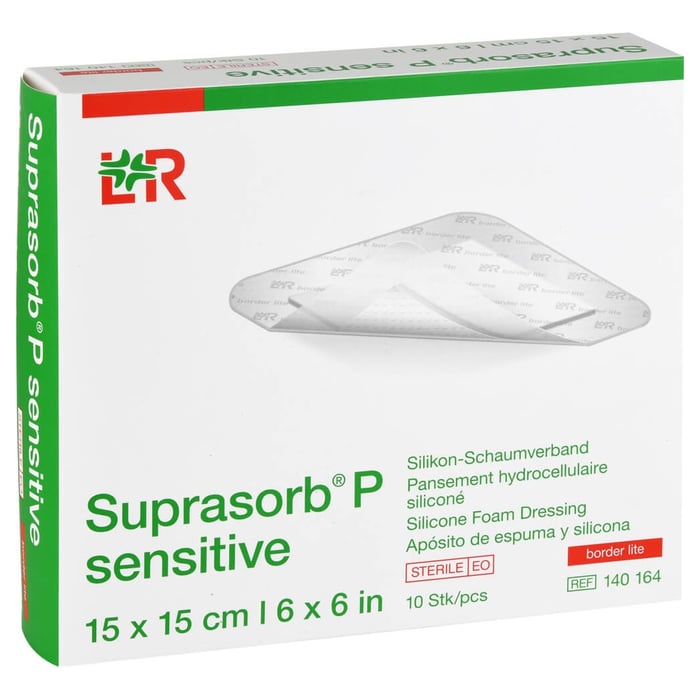Suprasorb P sensitive PU-Schaum.bor.lite 15x15 cm