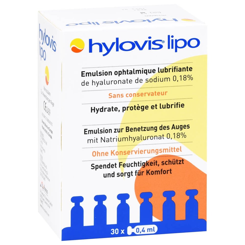 Hylovis lipo Augentropfen Einzeldosispipetten