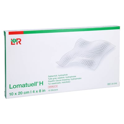 Lomatuell H Salbentüll 10x20 cm steril