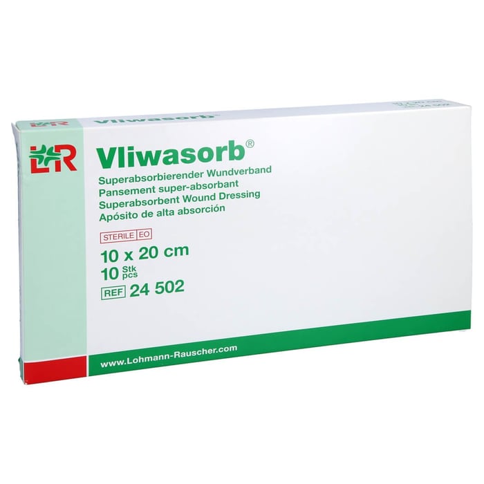 Vliwasorb superabsorb.Saugkomp.10x20 cm steril