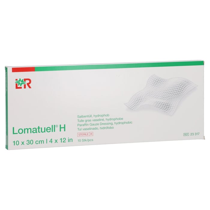 Lomatuell H Salbentüll 10x30 cm steril