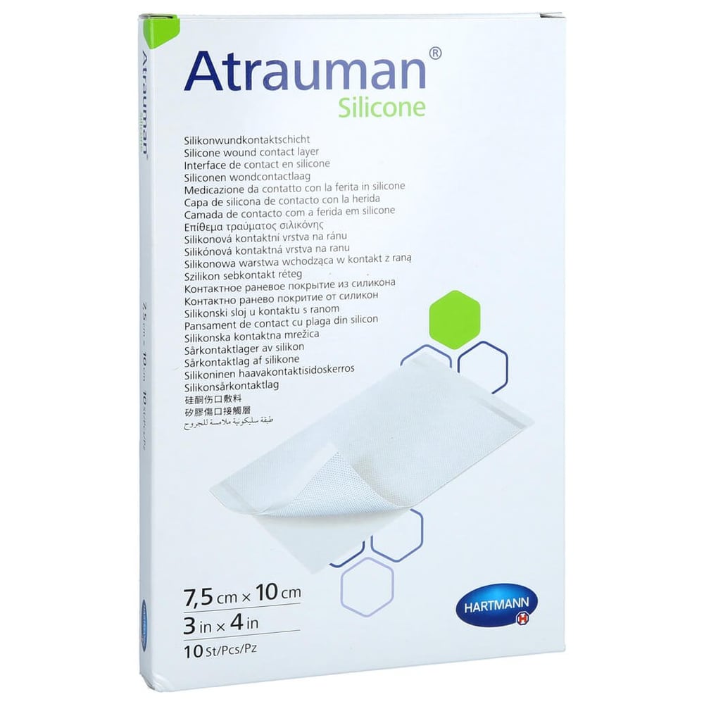 Atrauman Silicone steril 7,5x10 cm Kompressen