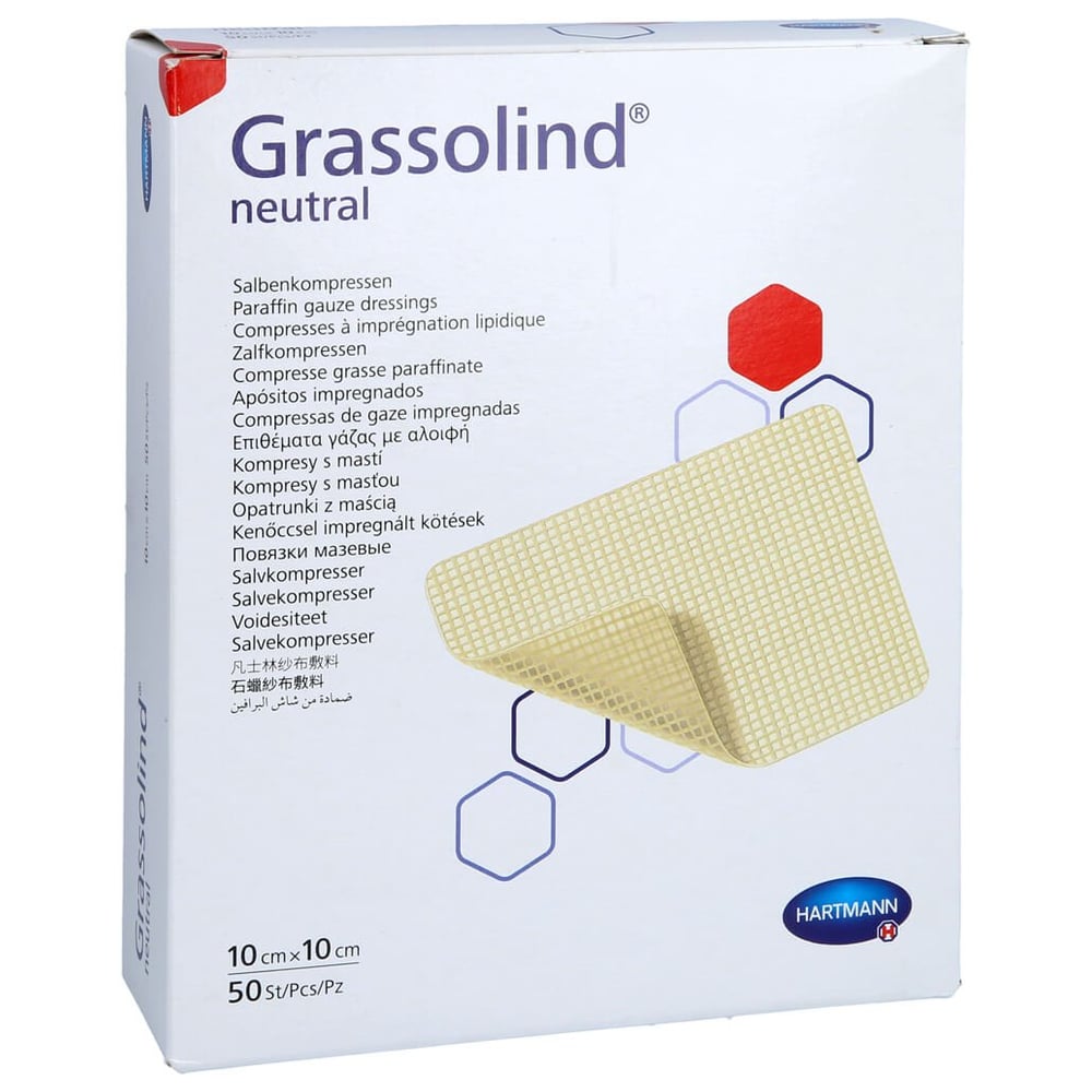 Grassolind Salbenkompressen 10x10 cm steril