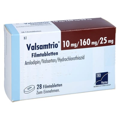 Valsamtrio 10 mg/160 mg/25 mg