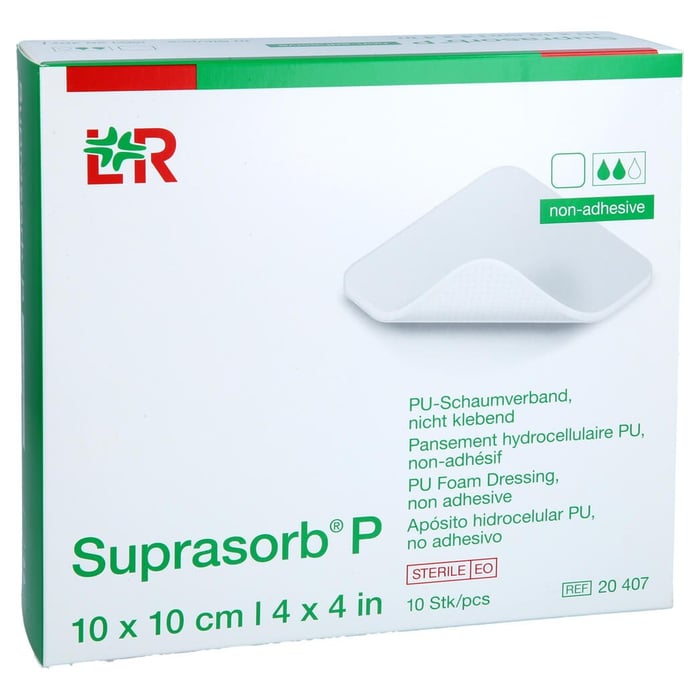 Suprasorb P PU-Schaumv.10x10 cm nicht klebend