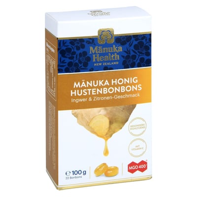 Manuka Health MGO 400+ Ingwer-Zitrone Lutschbonb.