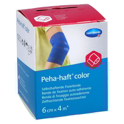 PEHA-HAFT Color Fixierbinde 6 cmx4 m blau