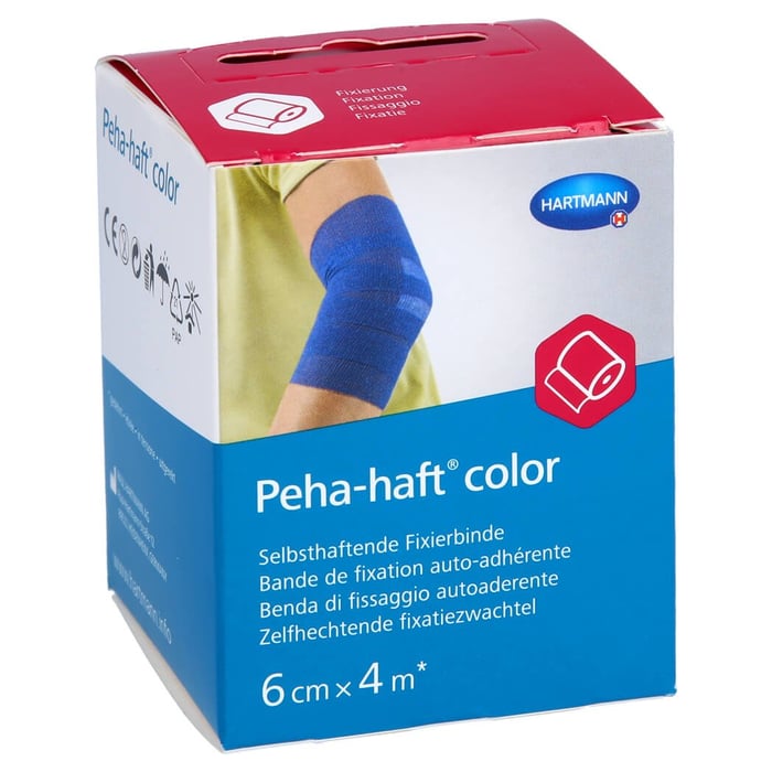 PEHA-HAFT Color Fixierbinde 6 cmx4 m blau