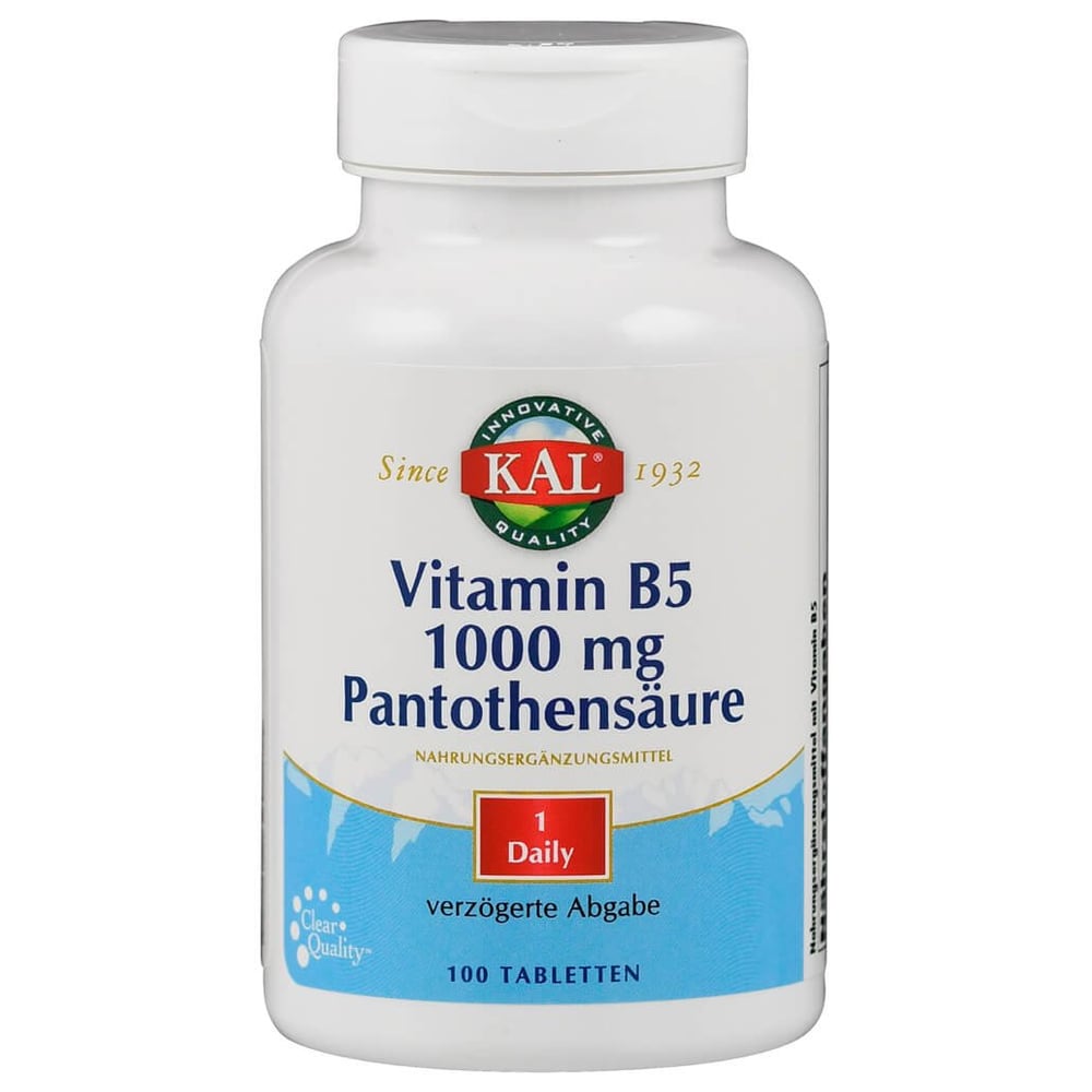 Vitamin B5 1000 mg Pantothensäure KAL